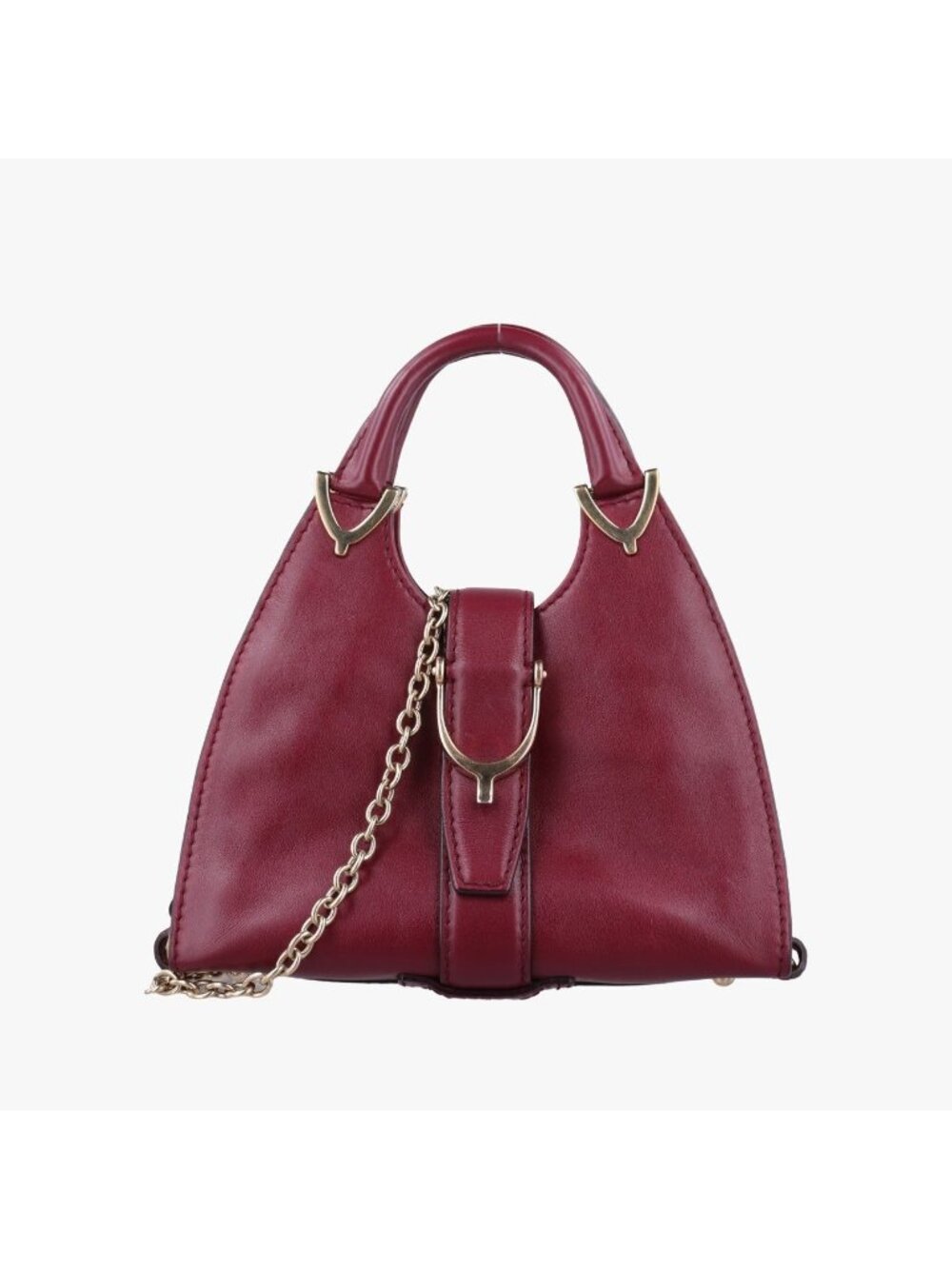 Gucci Stirrup Wine Red Leather Shoulder